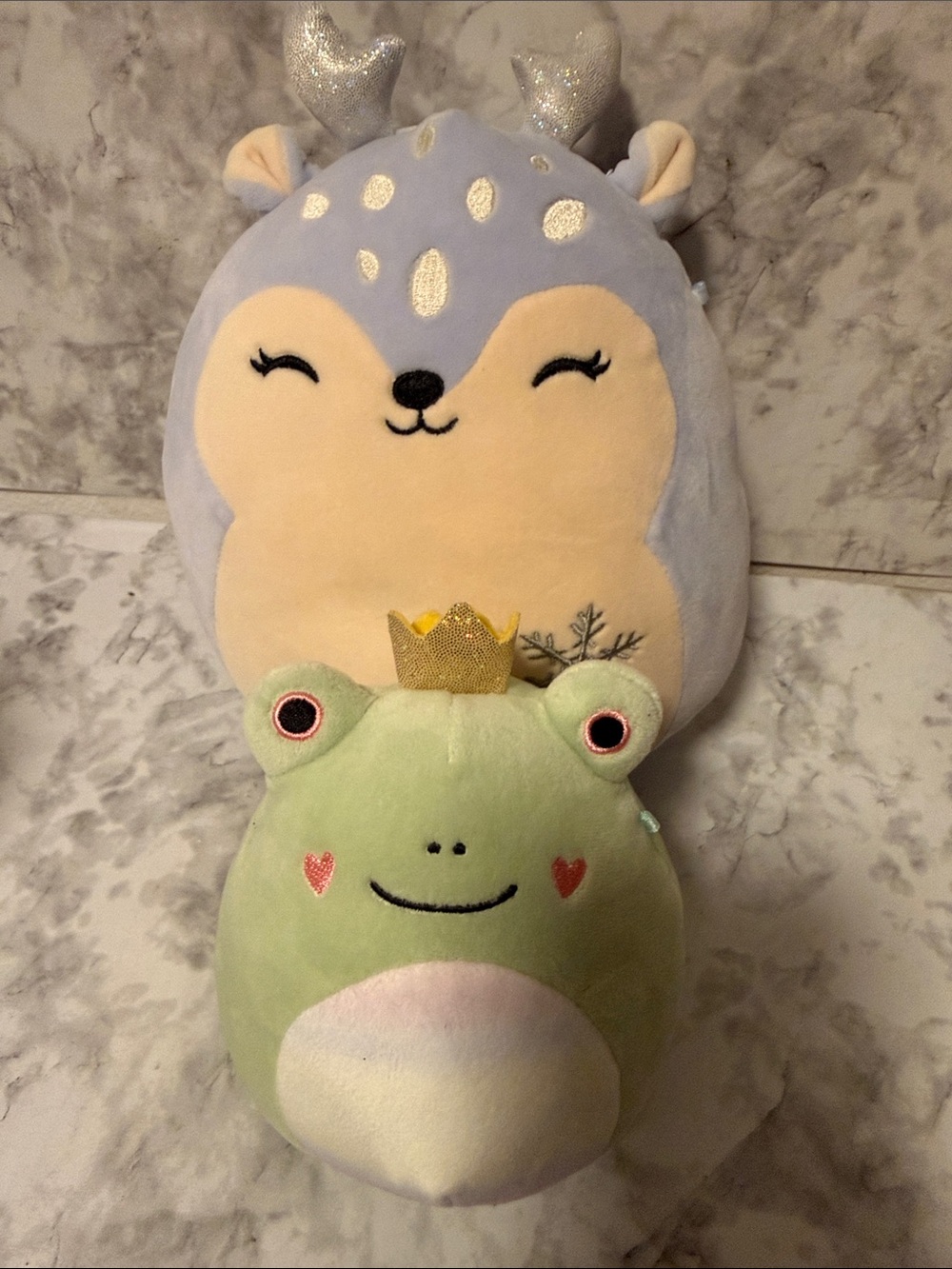 Squishmallows Cute Plush Frog & Deer set